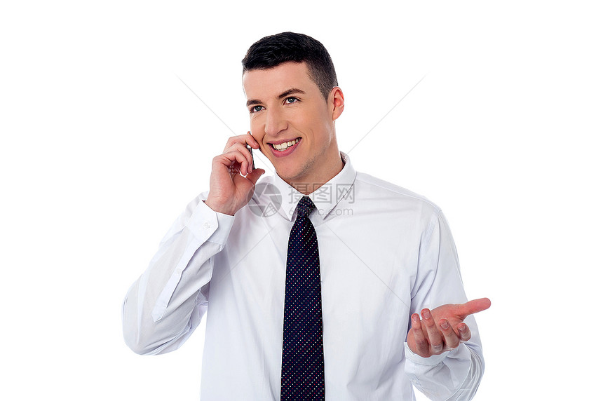 男性行政主管与客户的沟通手机工作生意人技术雇主商务微笑管理人员细胞男人图片