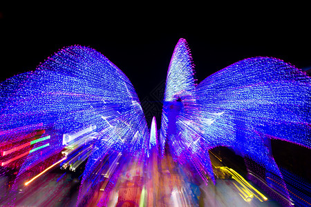 亮光闪光速度新年灯光交通管子庆典光速烟花城市线条运动背景图片