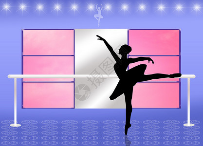 舞蹈学校插图艺术展示女性舞蹈家女士演员裙子娱乐剧院背景图片