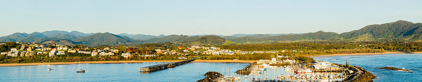 海岸线澳大利亚港口沿海棺材海景旅游公园山脉海岸游艇全景图片