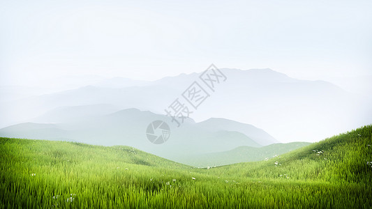 苏台德山山脉荒野高地高山阴霾花朵草地乡村背景