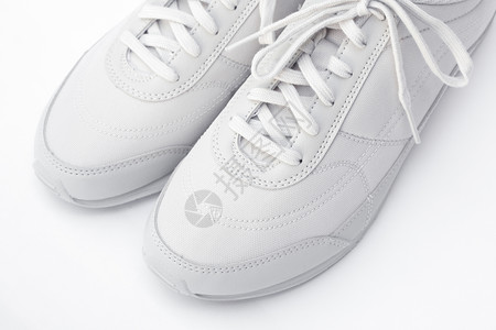 跑鞋鞋鞋类跑步活动培训师蕾丝白色锻炼训练鞋运动慢跑鞋背景图片