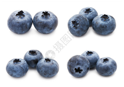 蓝莓套件覆盆子靛青圆形宏观浆果水果收藏蓝色紫色植物背景图片