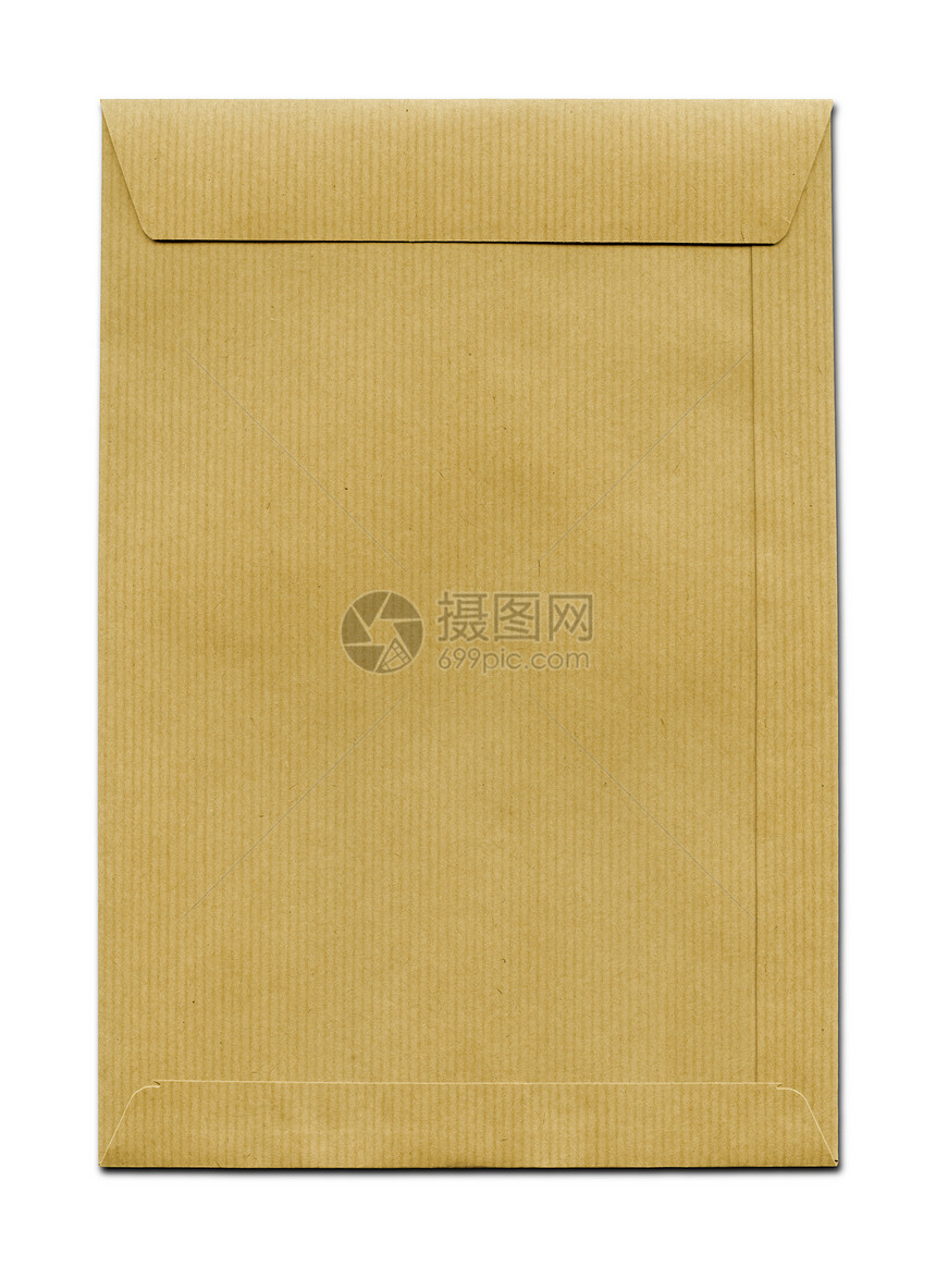 棕纸信封空白商业办公室白色包装纸文档邮政空格处牛皮纸棕色图片