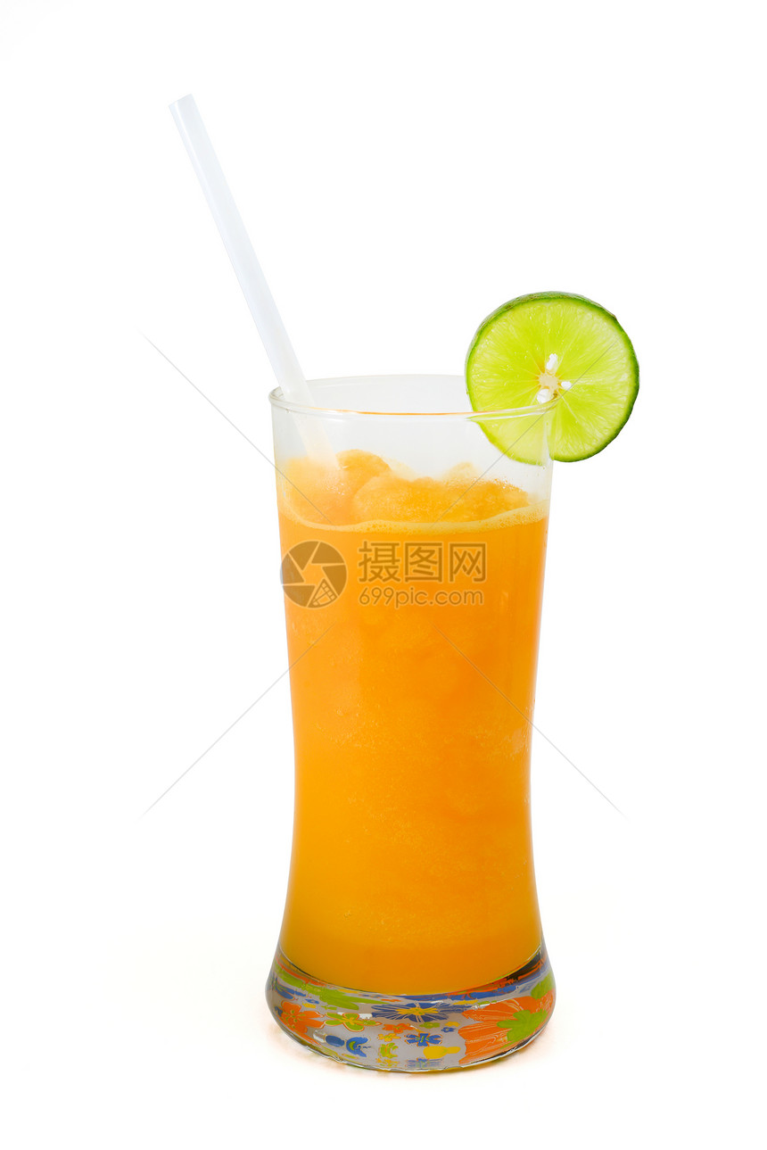 橙色冰雪橙汁水果玻璃奶昔健康饮食果汁橙子冰沙食物图片