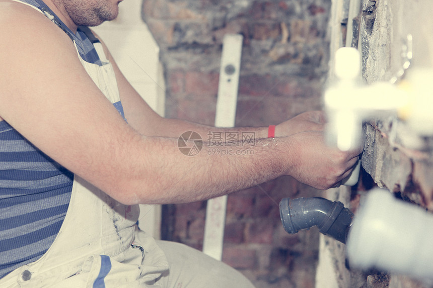 管道男性卫生承包商维修劳动力建设者建筑劳动者服务厨房图片
