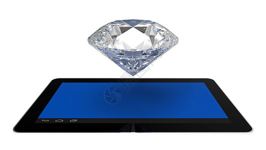 平板电脑上的钻石背景图片