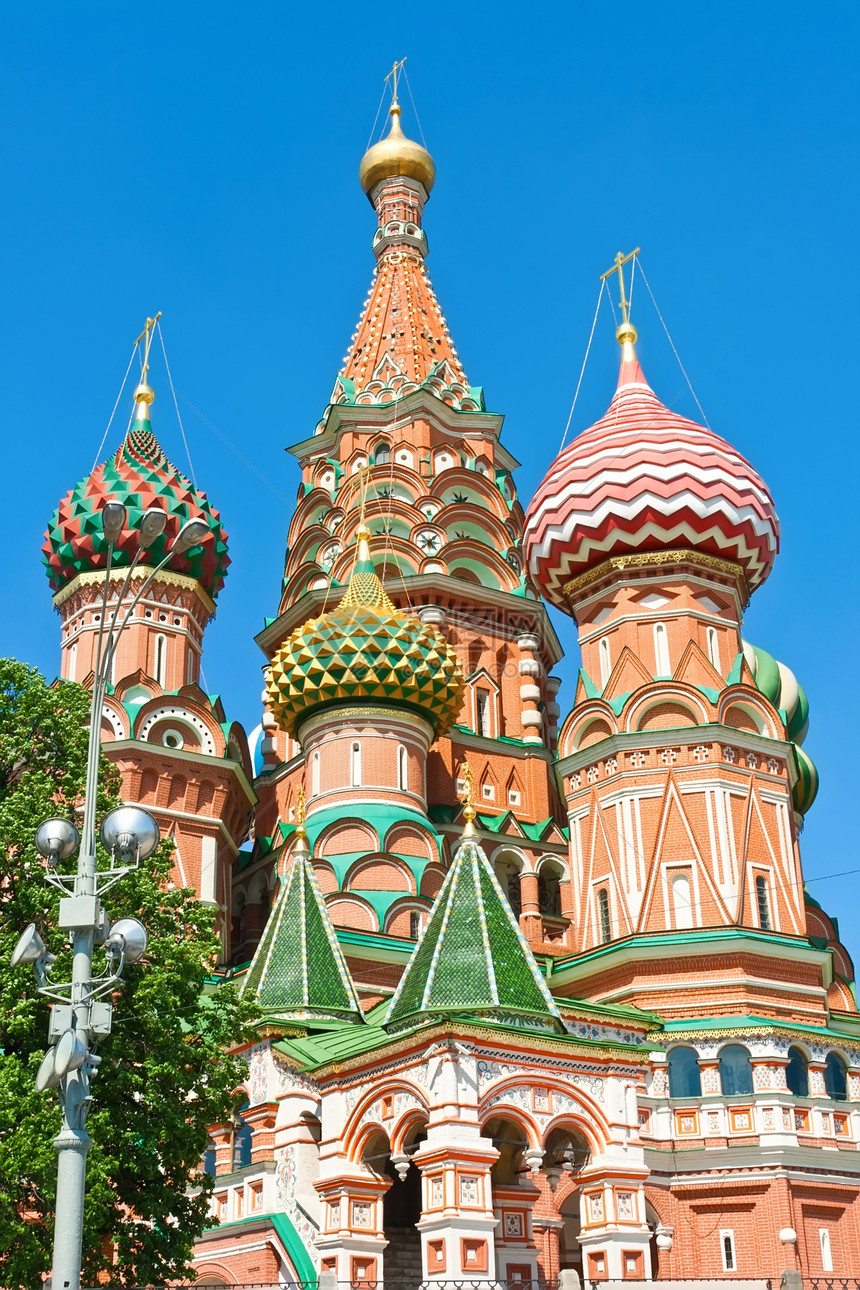 莫斯科圣巴西尔大教堂崇拜天空正方形历史博物馆大教堂文化建筑圆顶宗教图片