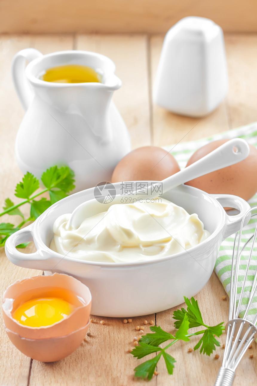 蛋黄酱奶制品桌子产品漩涡饮食敷料盘子剪裁营养奶油图片