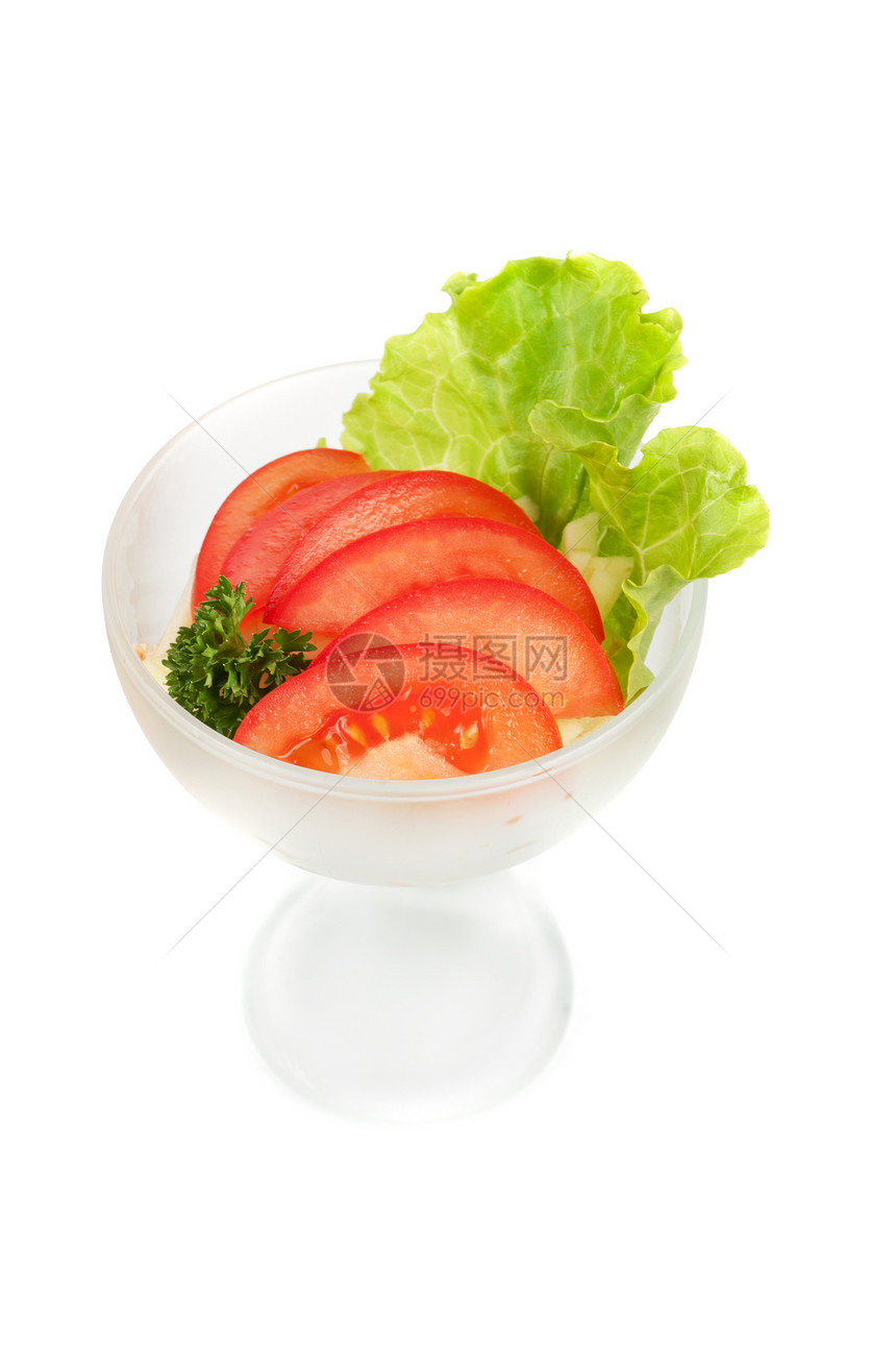新鲜沙拉午餐敷料洋葱饮食黄瓜草本植物食物蔬菜盘子小吃图片