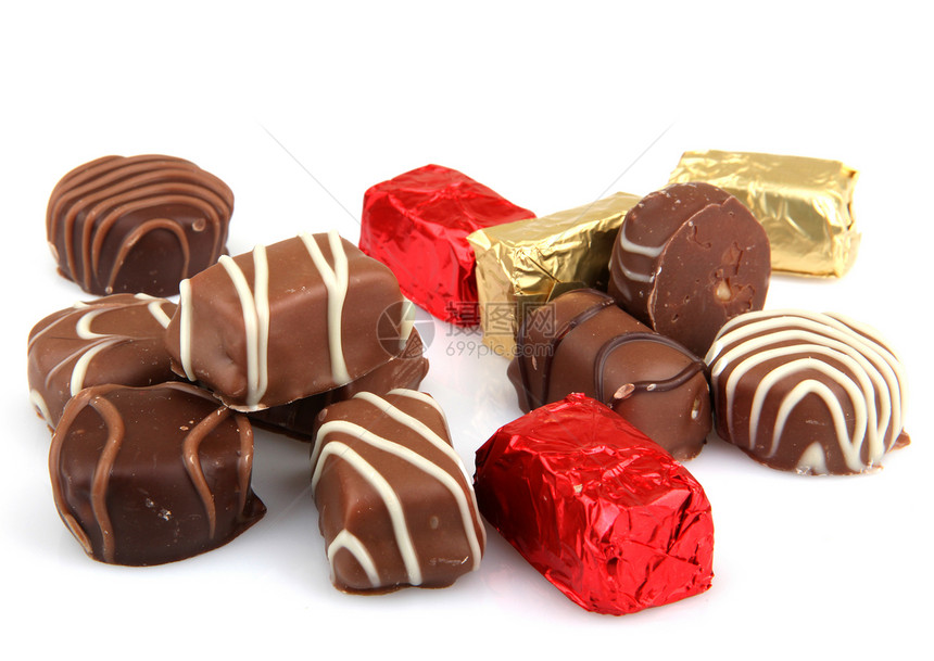各种精制巧克力糖果盒子美食礼物营养小吃庆典牛奶食物展示图片