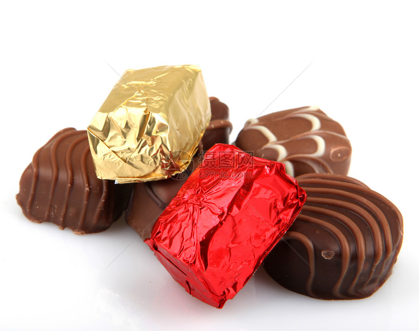 各种精制巧克力可可奢华甜点焦糖小吃团体饮食美食牛奶礼物图片