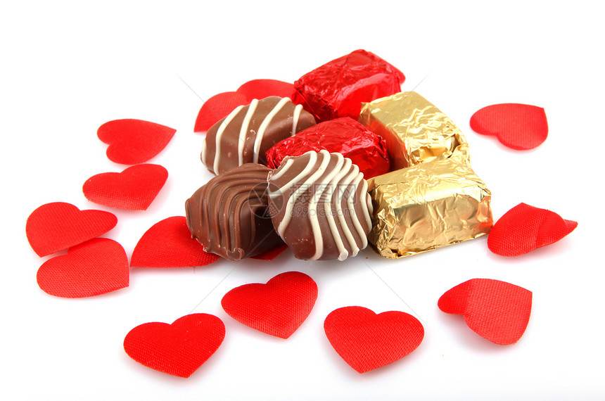各种精制巧克力欲望展示小吃营养盒子可可奢华甜点美食庆典图片