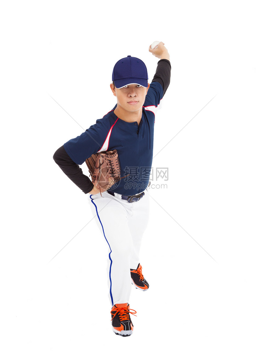 棒球运动员投手投掷球团队行动娱乐青年游戏工作室玩家手套竞技姿势图片