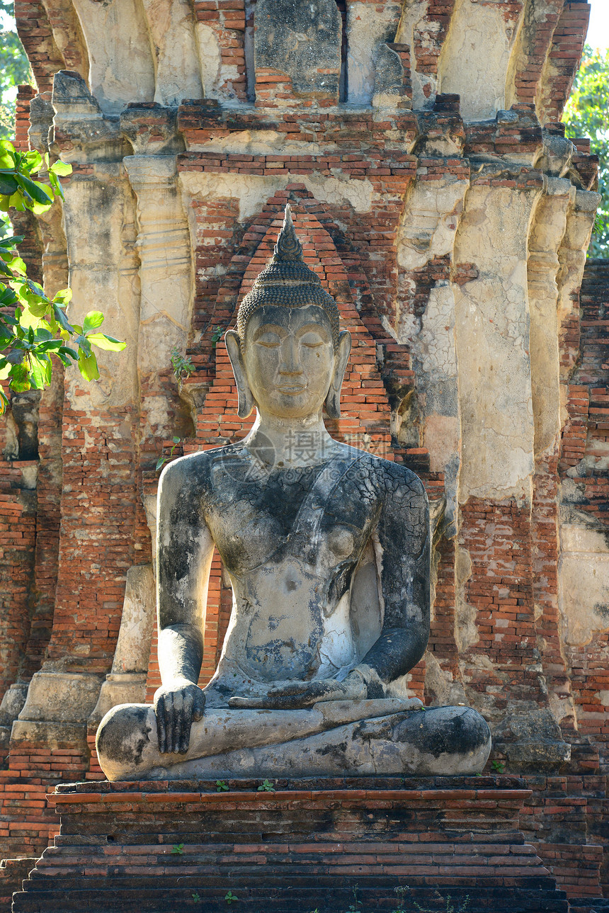 Ayutthaya大佛地方雕像勘探文化场景寺庙风景宗教图片