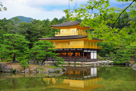 京都市金阁寺场景概念庭园地点目的地寺庙旅游想法旅行建筑背景