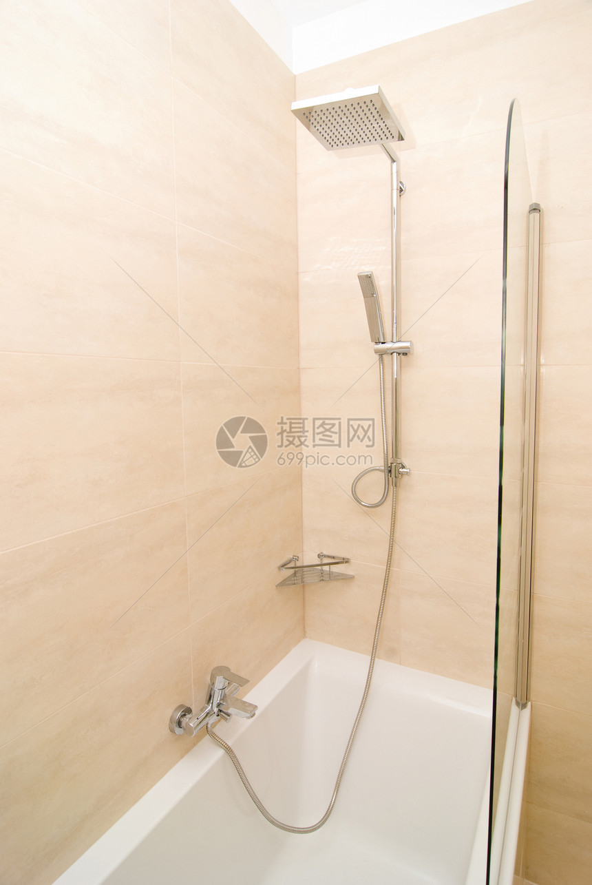 淋浴金属洗澡瓷砖浴室图片