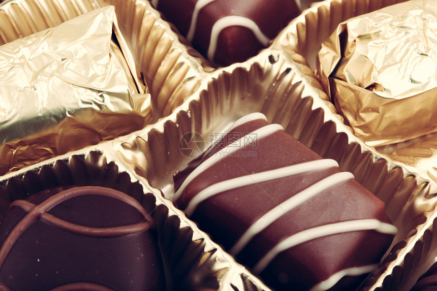 美味巧克力脆饼糖果白色牛奶食物甜点收藏棕色黑色美食可可图片