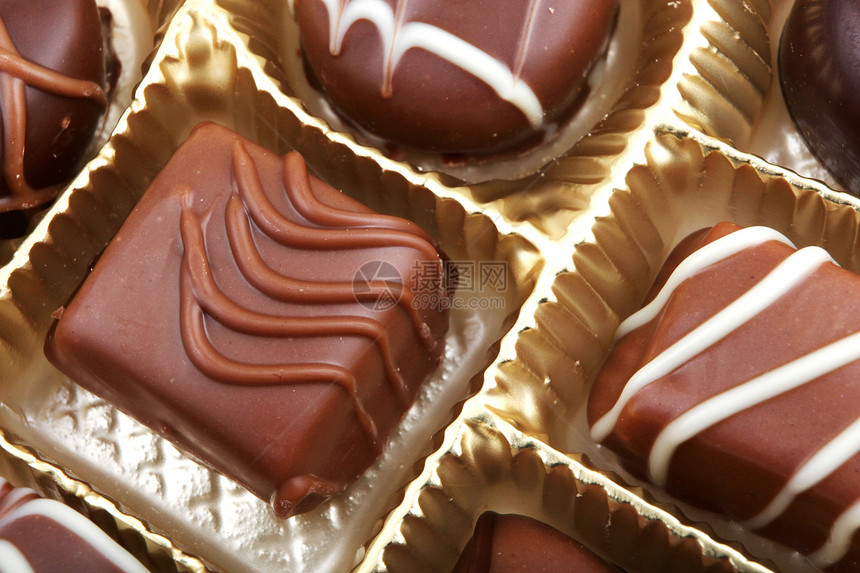 美味巧克力脆饼收藏白色糖果牛奶可可黑色甜点美食食物棕色图片