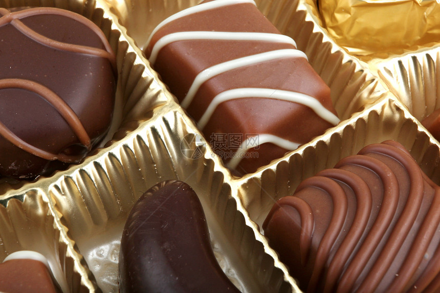 美味巧克力脆饼白色甜点棕色黑色收藏食物美食牛奶可可糖果图片