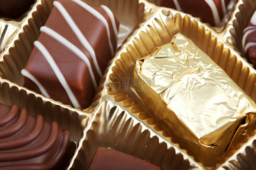 美味巧克力脆饼牛奶糖果食物可可棕色白色黑色收藏美食甜点图片