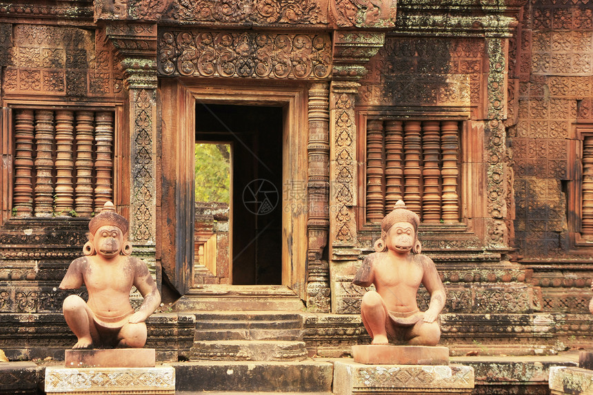 寺庙 柬埔寨暹粒 吴哥地区高棉语石头热带雕刻品丛林收获地标建筑砂岩纪念碑图片