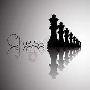 象棋标识类型 8白色竞争对手选手优胜者竞赛热情黑色女王数字标签背景图片