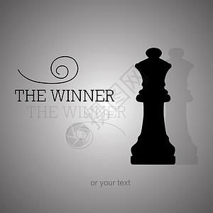 第2类象棋标志型商业黑色优胜者竞争对手白色数字标签女王游戏选手背景图片