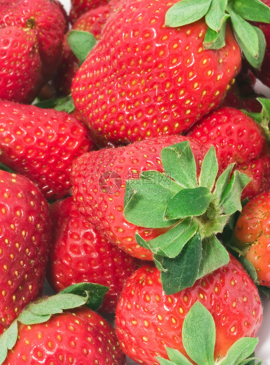 草莓茶点浆果饮食甜点食物水果小吃绿色图片