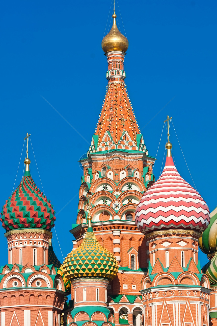 莫斯科圣巴西尔大教堂旅行崇拜红色城市宗教历史圆顶正方形建筑中心图片