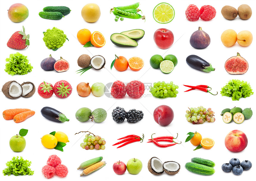 水果和蔬菜黄瓜奇异果菠萝李子椰子石榴胡椒土豆覆盆子洋葱图片