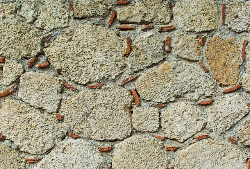 石墙岩石水泥混凝土石工历史性花岗岩砂浆石头原石材料图片