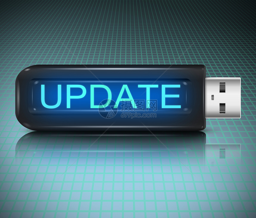 更新概念软件程序下载贮存硬件记忆技术配饰蓝色电子图片