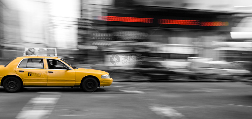 NYC 出租车城市黄色运输出租车司机图片