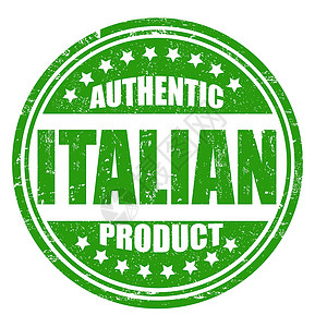 店铺产品真实的意大利产品印章插画