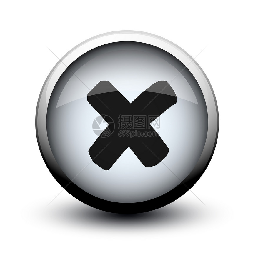 键横反黑 2d电脑灰色圆圈圆形互联网白色禁令网络插图玻璃图片