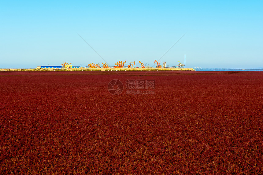 苏伊达草原的石油泵油钻井机能源工业机器图片
