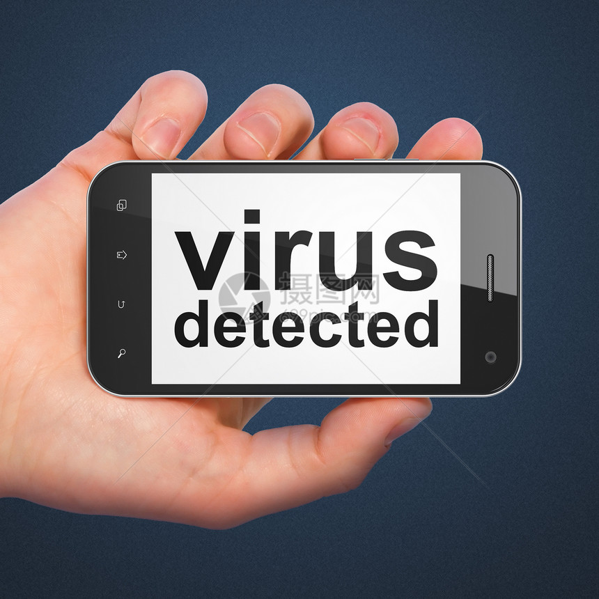 安全概念 在智能手机上检测到病毒犯罪攻击代码数据细胞药片背景隐私裂缝网络图片