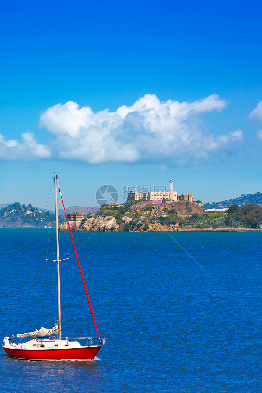 圣弗朗西斯科湾加利福尼亚州Alcatraz岛监狱图片