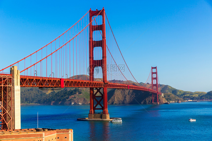 金门金门桥 旧金山大桥 来自加利福尼亚州普里西迪奥工程地标景观天空建筑学城市交通建筑物吸引力运输图片