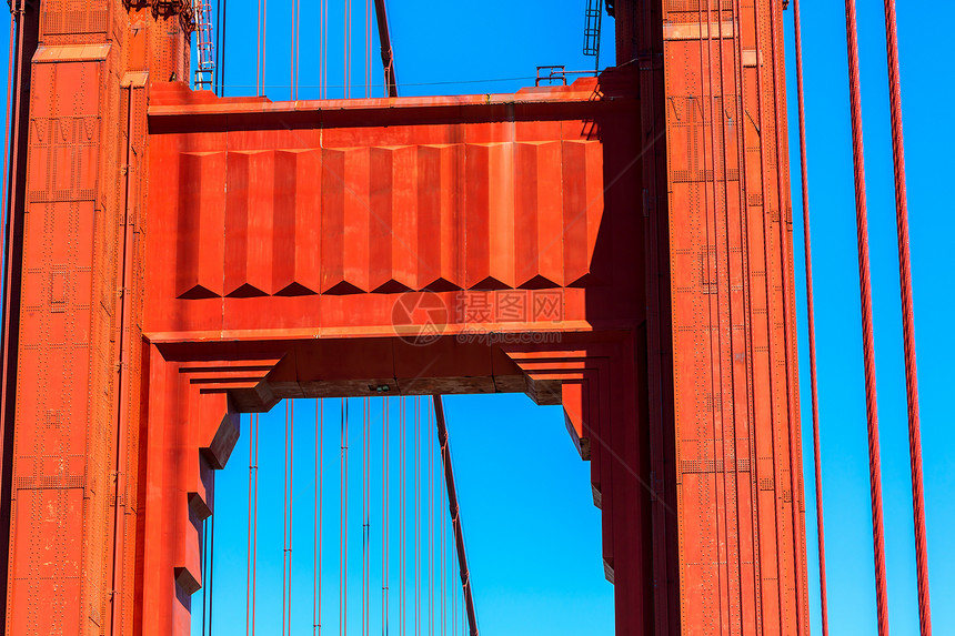 金门大桥在旧金山的详情 加利福尼亚州电缆天空旅行旅游城市地标市中心建造假期海洋图片