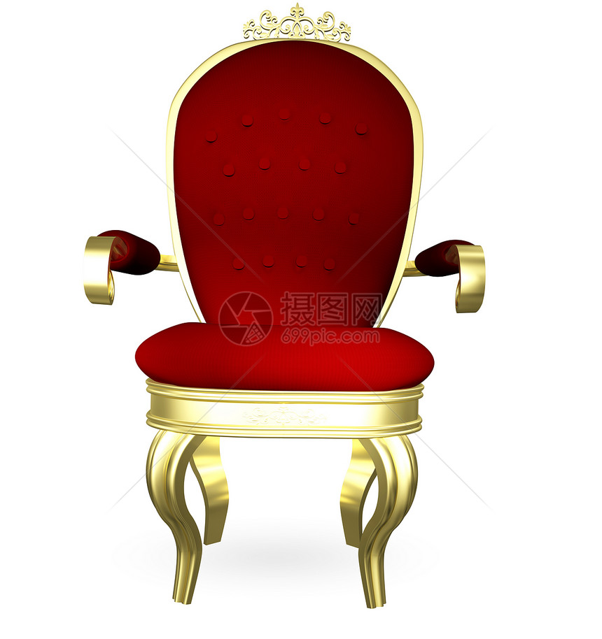 宝座王位王座皇家富豪椅子红色家具力量金子天鹅绒图片