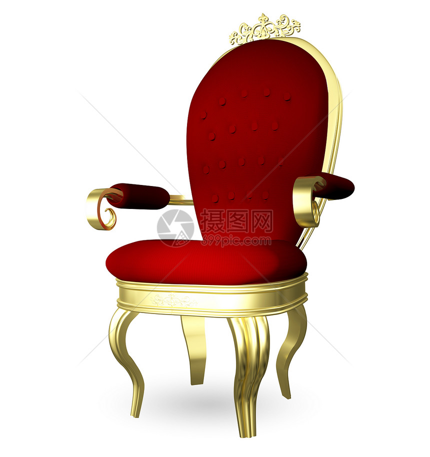 宝座王位金子富豪力量皇家红色天鹅绒家具椅子王座图片