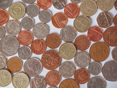 英镑便士英语硬币货币王国背景图片