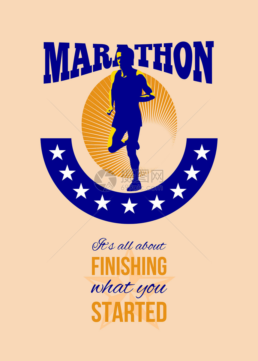 Marathon 运行挂载器 完成 retro 海报图片
