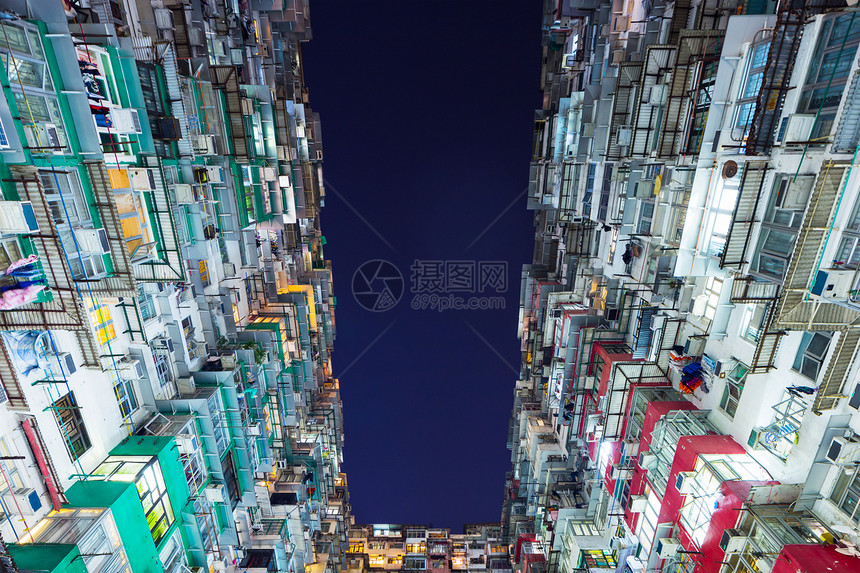 香港的包装建筑贫困城市生活窗户建筑学民众住宅住房人口市中心图片
