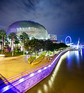 农夫山泉水宣传单新加坡之夜剧院场景海景风景景观公司天际海洋建筑学摩天轮背景