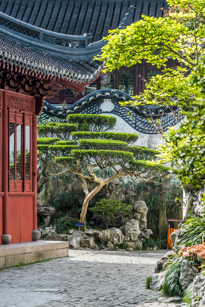 上海中国诸川花园地方花园地标目的地旅行树木文化外观建筑学图片