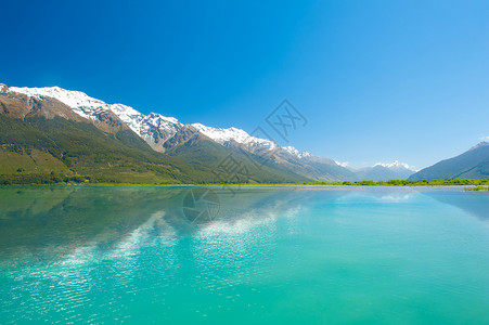 瓦卡提普湖镜子墙纸场景山脉反射环境海岸蓝色风景高山高清图片