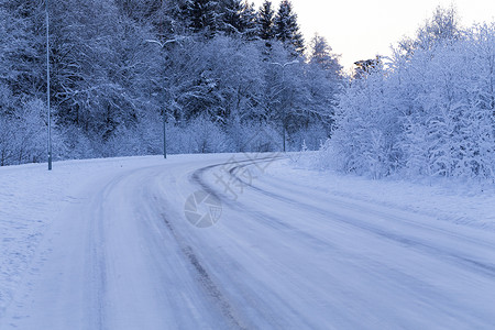 一条横线素材冬季森林 道路铺满了雪雪荒野季节雪花新年美丽天气花园公园木头横线背景